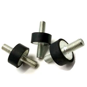 Gummibuffer Cylindrisk Anti-vibration Foot-male Buffer